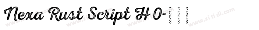 Nexa Rust Script H 0字体转换